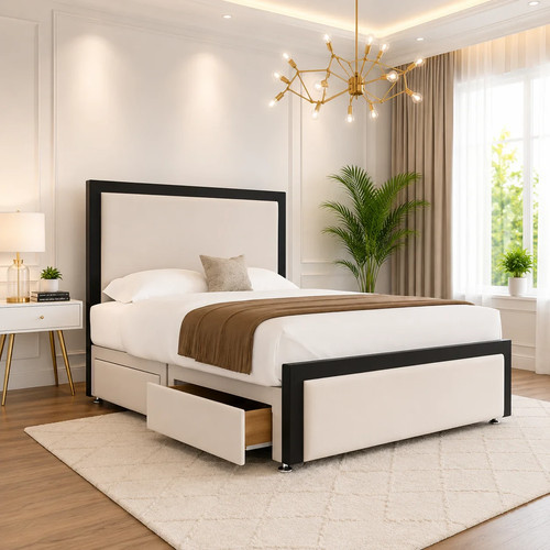 Plain divan bed set with - plain,