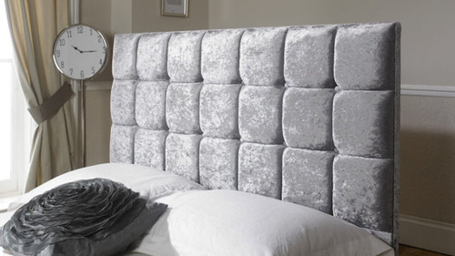 Crushed velvet cube bed - velvet,