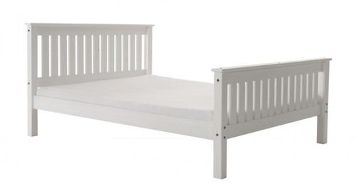 White wooden bed pine - wooden,