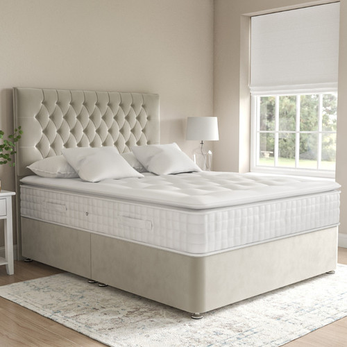 Divan bed set - divan, velvet