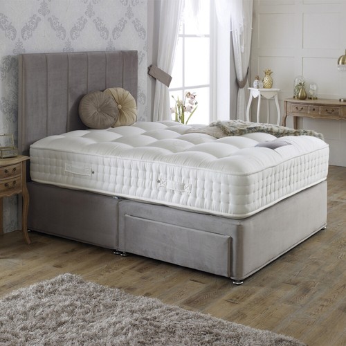 Plush velvet upholstered divan - plush,