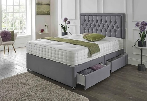Divan bed set with - bed, mattress