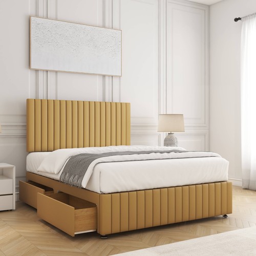 Divan bed set plush velvet - divan,