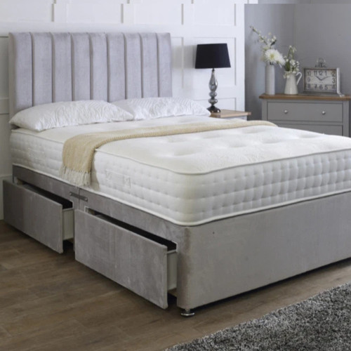 Divan panel bed set plush - set,