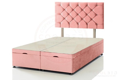 Plush velvet ottoman - plush,