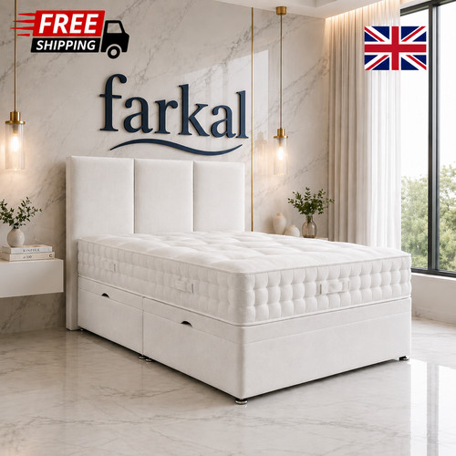 Plush velvet ottoman bed - velvet, frame